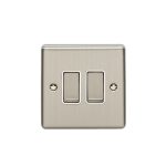 Eurolite Enhance Decorative 2 Gang Switch - Satin Stainless Eurolite Enhance Decorative 2 Gang Switch - Satin Stainless (EN2SWSSW)