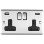 Eurolite Enhance Decorative 2 Gang Usb Socket - Satin Stainless Eurolite Enhance Decorative 2 Gang Usb Socket - Satin Stainless (EN2USBSSB)