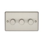 Eurolite Enhance Decorative 3 Gang Dimmer - Satin Stainless Eurolite Enhance Decorative 3 Gang Dimmer - Satin Stainless (EN3DLEDSS)