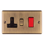 Eurolite Enhance Decorative 45Amp Switch With A Socket - Antique Eurolite Enhance Decorative 45Amp Switch With A Socket - Antique (EN45ASWASABB)