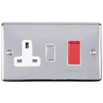 Eurolite Enhance Decorative 45Amp Switch With A Socket - Polished Chrome Eurolite Enhance Decorative 45Amp Switch With A Socket - Polished Chrome (EN45ASWASPCW)