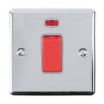 Eurolite Enhance Decorative 45Amp Switch With Neon Indicator - Polished Chrome Eurolite Enhance Decorative 45Amp Switch With Neon Indicator - Polished Chrome (EN45ASWNSPCG)