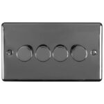 Eurolite Enhance Decorative 4 Gang Dimmer - Black Nickel Eurolite Enhance Decorative 4 Gang Dimmer - Black Nickel (EN4DLEDBN)