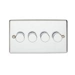 Eurolite Enhance Decorative 4 Gang Dimmer - Polished Chrome Eurolite Enhance Decorative 4 Gang Dimmer - Polished Chrome (EN4DLEDPC)
