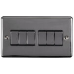 Eurolite Enhance Decorative 6 Gang Switch - Black Nickel Eurolite Enhance Decorative 6 Gang Switch - Black Nickel (EN6SWBNB)