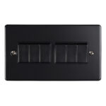 Eurolite Enhance Decorative 6 Gang Switch - Matt Black Eurolite Enhance Decorative 6 Gang Switch - Matt Black (EN6SWMBB)