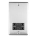 Eurolite Enhance Decorative Shaver Socket - Satin Stainless Eurolite Enhance Decorative Shaver Socket - Satin Stainless (ENSHSSSB)