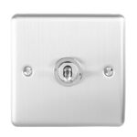 Eurolite Enhance Decorative 1 Gang Toggle Switch - Satin Stainless Eurolite Enhance Decorative 1 Gang Toggle Switch - Satin Stainless (ENT1SWSS)