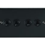 Eurolite Enhance Decorative 4 Gang Toggle Switch - Matt Black Eurolite Enhance Decorative 4 Gang Toggle Switch - Matt Black (ENT4SWMBB)