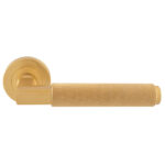 Terazzo Lever On Round Rose Satin Brass (EUL060SB)
