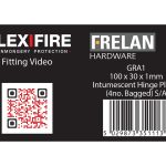 Intumscent Kits for 102mm Square Hinges Pack of Four 1mm 30 Minute