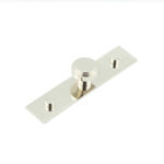 Frelan Cropley Cupboard Knobs 30mm Plain Backplate Polished Nickel