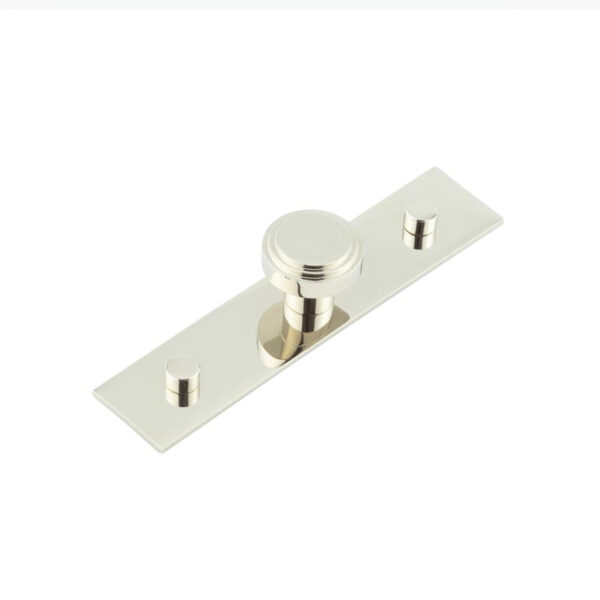 Frelan Cropley Cupboard Knobs 30mm Plain Backplate Polished Nickel