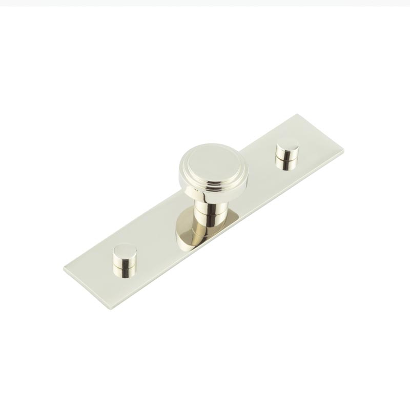 hox-1030pn-5090pn.jpg Frelan Cropley Cupboard Knobs 30mm Plain Backplate Polished Nickel - Image 1