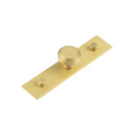 Frelan Cropley Cupboard Knobs 30mm Plain Backplate Satin Brass