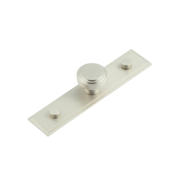 Frelan Cropley Cupboard Knobs 30mm Stepped Backplate Satin Nickel