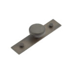 Frelan Cropley Cupboard Knobs 40mm Plain Backplate Dark Bronze