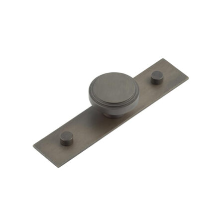 Frelan Cropley Cupboard Knobs 40mm Plain Backplate Dark Bronze