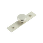 Frelan Cropley Cupboard Knobs 40mm Plain Backplate Satin Nickel