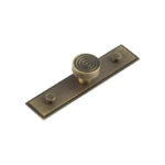 Frelan Murray Cupboard Knobs 30mm Stepped Backplate Antique Brass