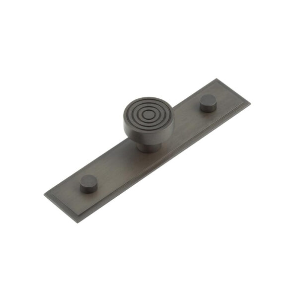Frelan Murray Cupboard Knobs 30mm Stepped Backplate Dark Bronze