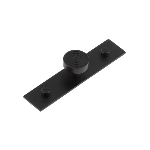 Frelan Murray Cupboard Knobs 30mm Plain Backplate Black