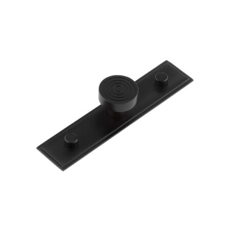 Frelan Murray Cupboard Knobs 30mm Stepped Backplate Black