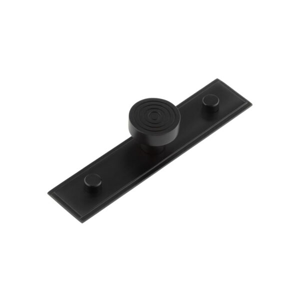 Frelan Murray Cupboard Knobs 30mm Stepped Backplate Black