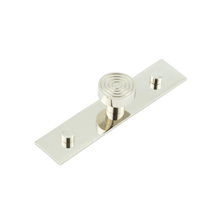 Frelan Murray Cupboard Knobs 30mm Plain Backplate Polished Nickel