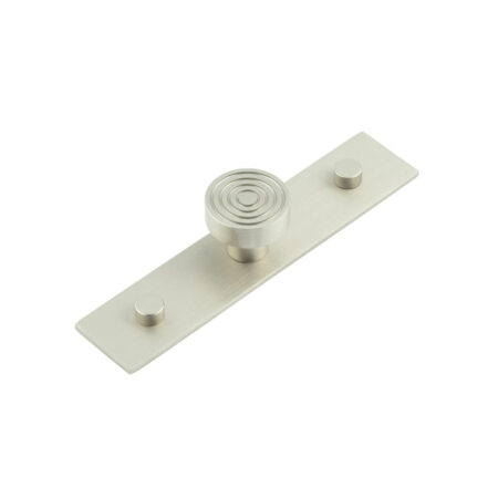 Frelan Murray Cupboard Knobs 30mm Plain Backplate Satin Nickel