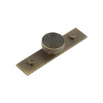 Frelan Murray Cupboard Knobs 40mm Plain Backplate Antique Brass