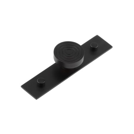 Frelan Murray Cupboard Knobs 40mm Plain Backplate Black