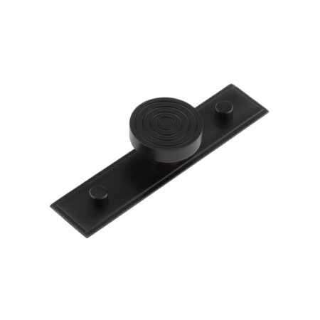 Frelan Murray Cupboard Knobs 40mm Stepped Backplate Black