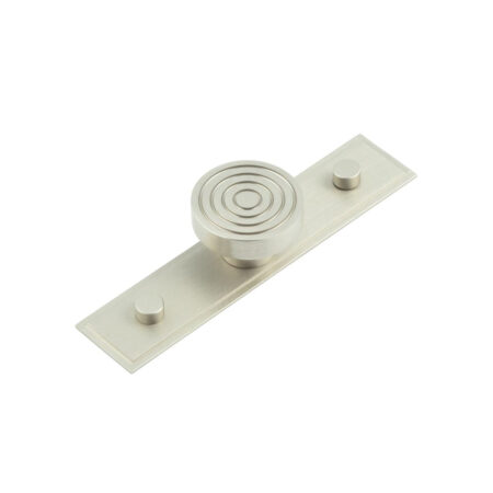 Frelan Murray Cupboard Knobs 40mm Stepped Backplate Satin Nickel