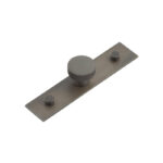 Frelan Wenlock Cupboard Knobs 30mm Plain Backplate Dark Bronze