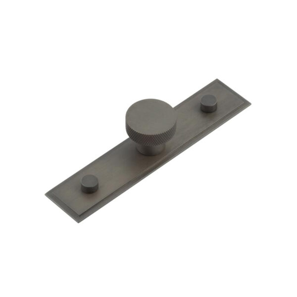 Frelan Wenlock Cupboard Knobs 30mm Stepped Backplate Dark Bronze