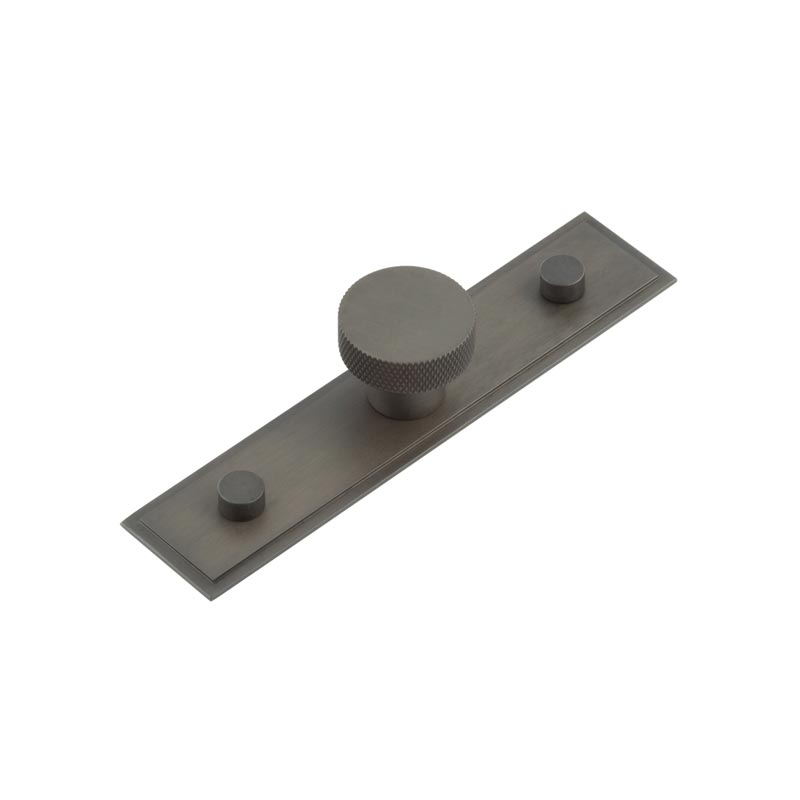 hox-130db-6090db.jpg Frelan Wenlock Cupboard Knobs 30mm Stepped Backplate Dark Bronze - Image 1
