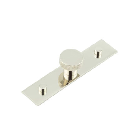 Frelan Wenlock Cupboard Knobs 30mm Plain Backplate Polished Nickel