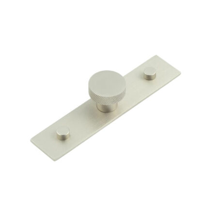 Frelan Wenlock Cupboard Knobs 30mm Plain Backplate Satin Nickel