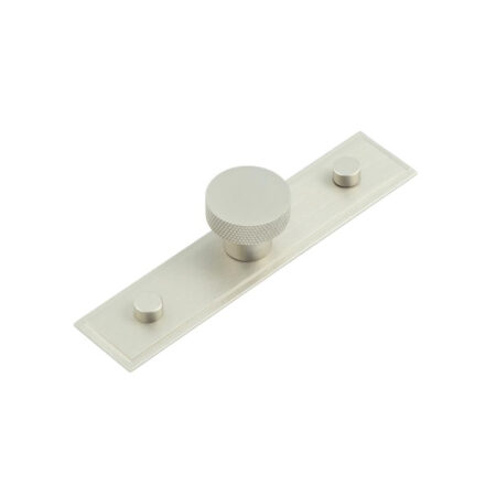 Frelan Wenlock Cupboard Knobs 30mm Stepped Backplate Satin Nickel