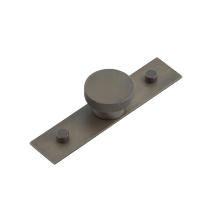 Frelan Wenlock Cupboard Knobs 40mm Plain Backplate Dark Bronze
