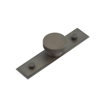 Frelan Wenlock Cupboard Knobs 40mm Stepped Backplate Dark Bronze