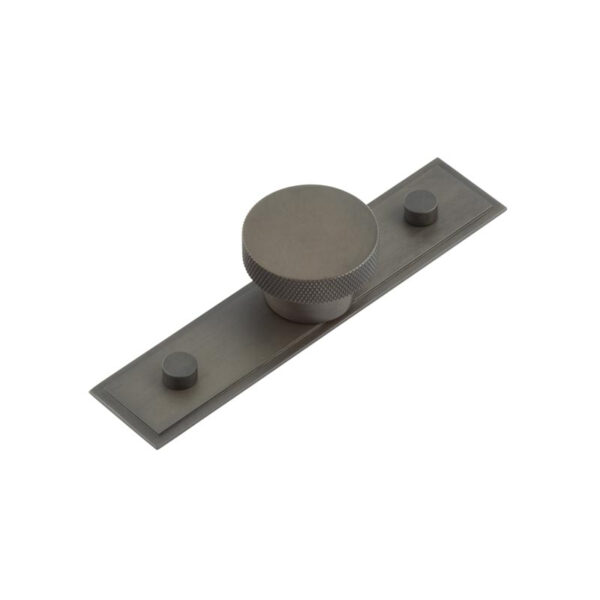 Frelan Wenlock Cupboard Knobs 40mm Stepped Backplate Dark Bronze