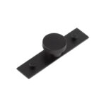 Frelan Wenlock Cupboard Knobs 40mm Plain Backplate Matt Black