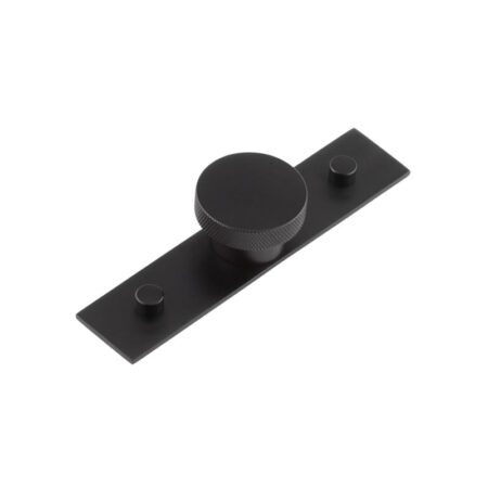Frelan Wenlock Cupboard Knobs 40mm Plain Backplate Matt Black