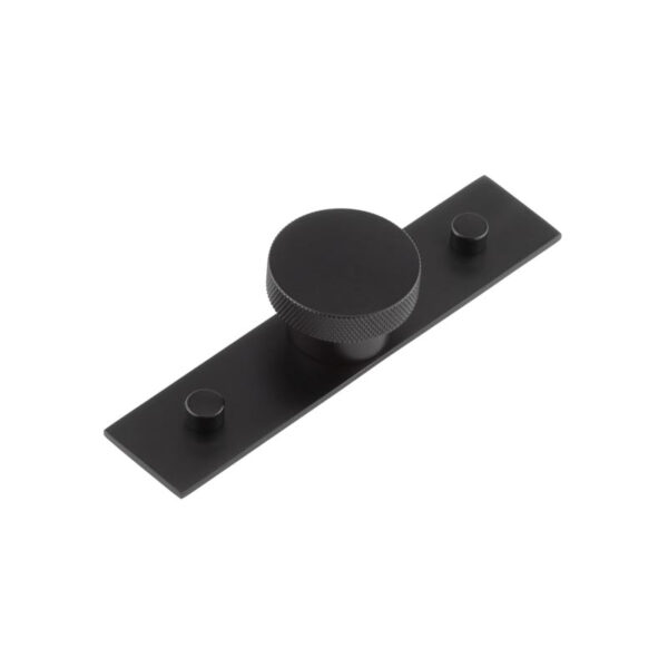 Frelan Wenlock Cupboard Knobs 40mm Plain Backplate Matt Black