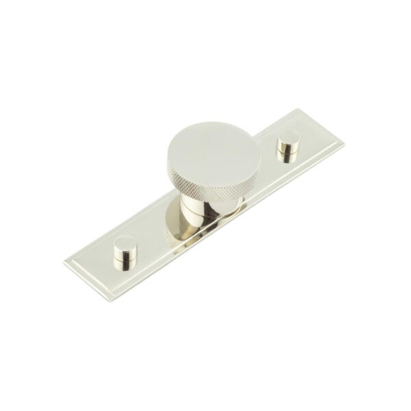 Frelan Wenlock Cupboard Knobs 40mm Stepped Backplate Polished Nickel