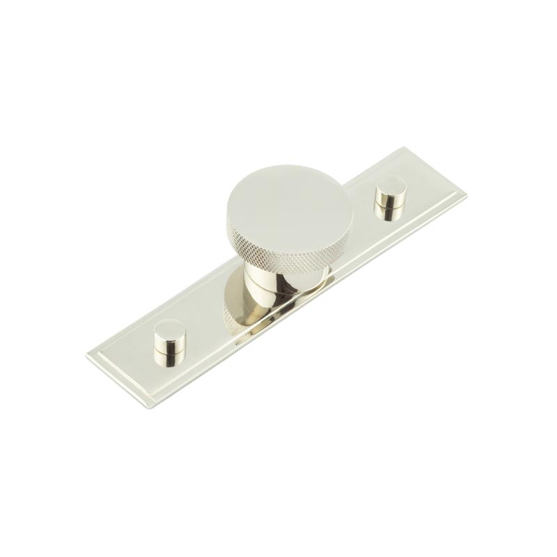 hox-140pn-6090pn.jpg Frelan Wenlock Cupboard Knobs 40mm Stepped Backplate Polished Nickel - Image 1