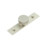 Frelan Wenlock Cupboard Knobs 40mm Plain Backplate Satin Nickel