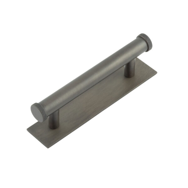 Frelan Hoxton Wenlock Cabinet Handles 96mm Ctrs Plain Backplate Dark Bronze